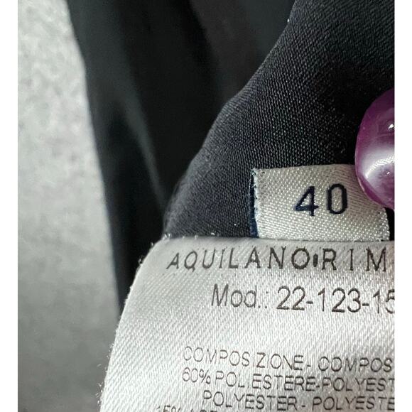 Aquilano Rimondi Sheath Dress 40 US S Black Floral Italy Romantic Euro Summer - Picture 15 of 16